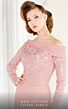 MNM Couture 2578 Asymmetrical Neckline Long Sleeve Dress