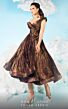 MNM Couture 2617 One Shoulder Pleated Metallic Dress
