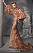 MNM Couture 2637 Balloon Sleeves Collar Neckline Sequin Dress