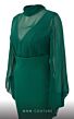 MNM Couture 2637A Bishop Sleeves High Neck Dress