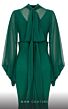 MNM Couture 2637A Bishop Sleeves High Neck Dress