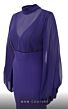MNM Couture 2637A Bishop Sleeves High Neck Dress