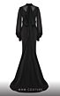 MNM Couture 2637A Bishop Sleeves High Neck Dress