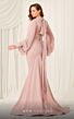 MNM Couture 2637B Bishop Sleeves High Neck Dress