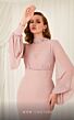 MNM Couture 2637B Bishop Sleeves High Neck Dress