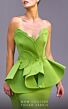 MNM Couture 2647 Ruffle Peplum Strapless Sweetheart Neck Dress