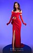 MNM Couture 2650 Embellished Belt Off The Shoulder Dress