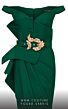 MNM Couture 2650 Embellished Belt Off The Shoulder Dress