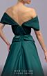MNM Couture 2687 Pleated Top Plunging Neck Peplum Dress