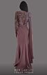 MNM Couture 2688 Long Sleeve High Slit Faux Wrap Dress