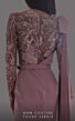 MNM Couture 2688 Long Sleeve High Slit Faux Wrap Dress