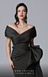 MNM Couture 2692 Side Overskirt Off The Shoulder Dress