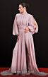 MNM Couture 2706A Split Sleeves High Neck Overskirt Jumpsuit