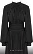 MNM Couture 2706A Split Sleeves High Neck Overskirt Jumpsuit