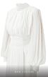 MNM Couture 2706A Split Sleeves High Neck Overskirt Jumpsuit