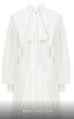 MNM Couture 2706A Split Sleeves High Neck Overskirt Jumpsuit