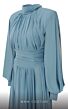 MNM Couture 2706A Split Sleeves High Neck Overskirt Jumpsuit