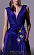 MNM Couture 2708 Floral Waist Pleated Ombre Dress