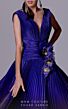 MNM Couture 2708 Floral Waist Pleated Ombre Dress