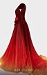 MNM Couture 2708 Floral Waist Pleated Ombre Dress