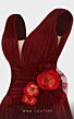 MNM Couture 2708 Floral Waist Pleated Ombre Dress