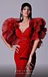 MNM Couture 2712 Ruffle Sleeves High Slit Dress
