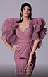 MNM Couture 2712 Ruffle Sleeves High Slit Dress