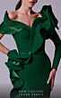 MNM Couture 2714 One Sleeve Off The Shoulder Ruffle Dress