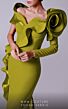 MNM Couture 2714 One Sleeve Off The Shoulder Ruffle Dress