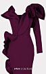 MNM Couture 2714 One Sleeve Off The Shoulder Ruffle Dress
