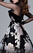 MNM Couture 2715 Illusion Top High Low Floral Dress