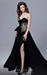 MNM Couture 2719 Long Overskirt One Sleeve Dress