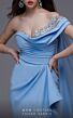 MNM Couture 2720 Embellished Neckline Slit Skirt Dress