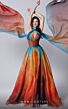 MNM Couture 2721A Halter Neckline Multicolor Dress