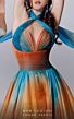 MNM Couture 2721A Halter Neckline Multicolor Dress