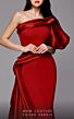 MNM Couture 2722 One Sleeve Side Tail Dress