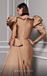 MNM Couture 2726 Collar Neck Asymmetric Puff Sleeve Dress
