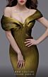 MNM Couture 2729 Off The Shoulder Pleated Dress