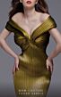 MNM Couture 2729 Off The Shoulder Pleated Dress