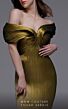 MNM Couture 2729 Off The Shoulder Pleated Dress