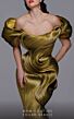 MNM Couture 2730 Off The Shoulder Pleated Dress