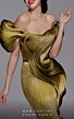 MNM Couture 2730 Off The Shoulder Pleated Dress