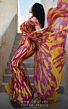 MNM Couture 2734 Split Overskirt Halter Neck Print Jumpsuit