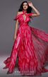 MNM Couture 2734 Split Overskirt Halter Neck Print Jumpsuit