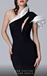 MNM Couture 2736 Illusion Back One Shoulder Dress