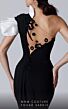 MNM Couture 2736 Illusion Back One Shoulder Dress