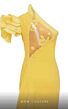 MNM Couture 2736A Illusion Back One Shoulder Dress