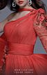MNM Couture 2740 Lace Pants One Shoulder Overskirt Jumpsuit