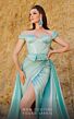 MNM Couture 2743 Long Overskirt Off The Shoulder Pleated Dress