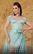 MNM Couture 2743 Long Overskirt Off The Shoulder Pleated Dress